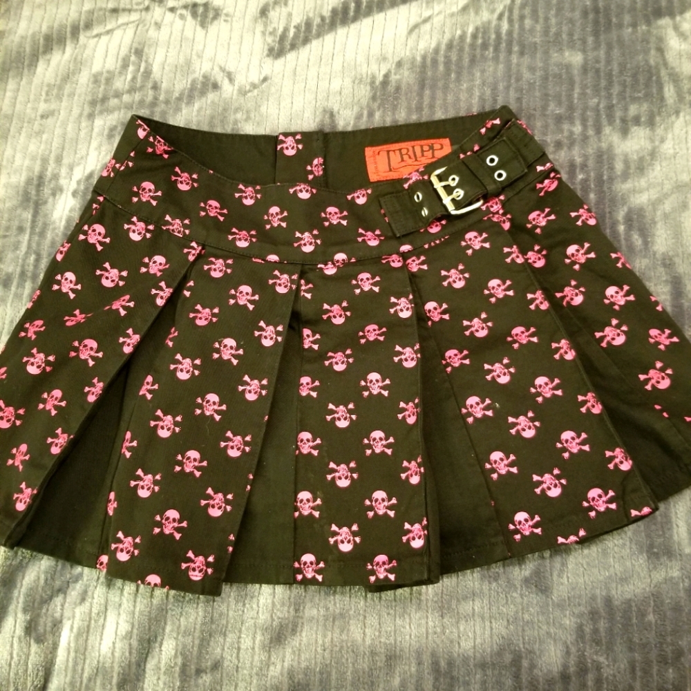 Vintage Tripp Nyc Pink Skull Skirt